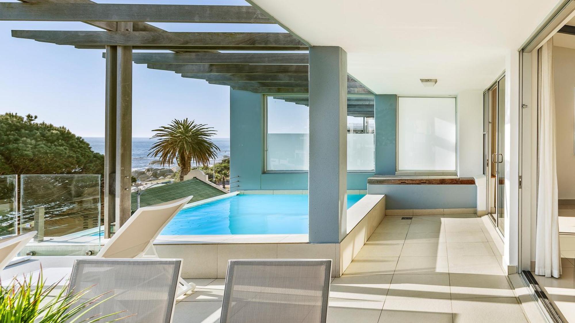 Blue Views Penthouse Beachfront Apartment With Pool Cape Town Luaran gambar